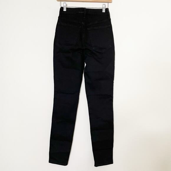 NWT Madewell‎ Tall Curvy High Rise Skinny Jeans in Black Frost 25T NM862 - Picture 3 of 11